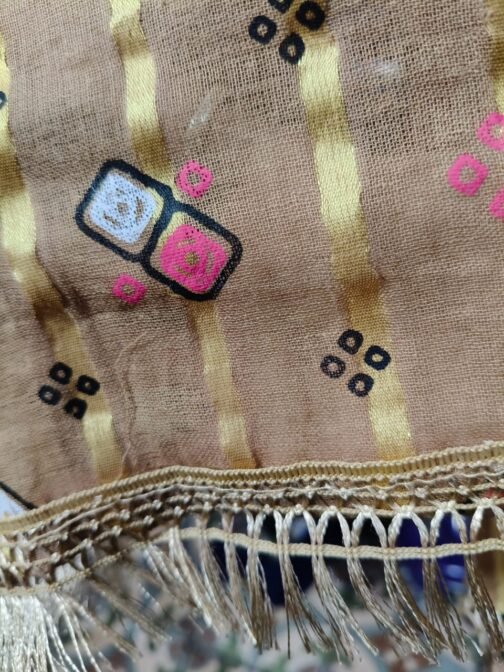 Cotton Jari Lining Dupatta