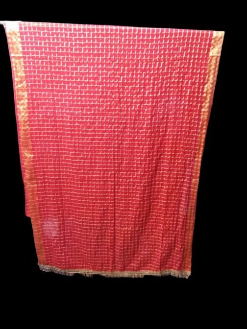 Cotton Cokdi Dupatta with Full Jari Work